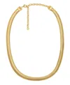 Michael Kors Chevron Snake Chain Necklace In Gold