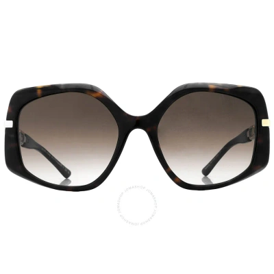 Michael Kors Cheyenne Brown Gradient Irregular Ladies Sunglasses Mk2177 300613 56 In Brown / Dark