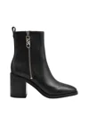 Michael Kors Regan Heel Ankle Boots In Black