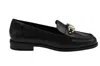 Michael Kors Chic Laced Flat Shoes With Elegant Gold Accent And Sophisticated Design In Black
