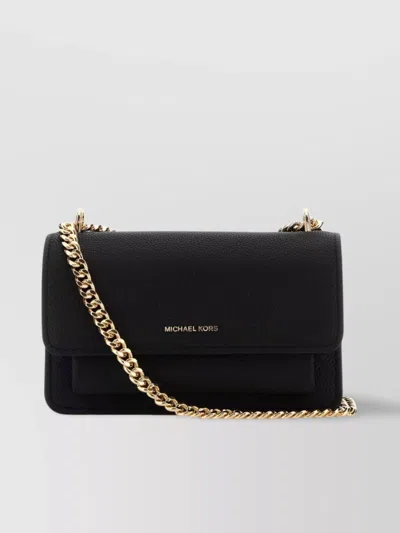 Michael Kors Claire Crossbody Bag With Textured Finish And Gold-tone Chain Strap