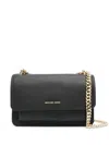 Michael Kors Claire Large Shoulder Bag In Black Leather In Black