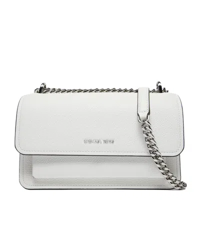 Michael Kors Claire Shoulder Bag In Optic White,allum