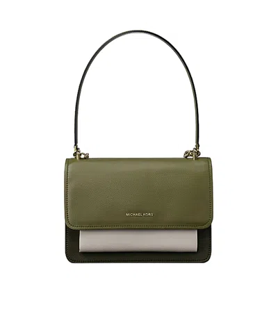 Michael Kors Claire Small Patchwork Crossbody Bag In Green