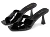Michael Kors Clara 40s3clms1l-001 Mule Women's Black Leather Spool Heel Jobb1316 In Black