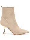 Michael Kors Clara 80mm Pointed-toe Boots In Gold
