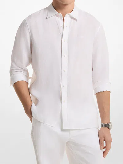 Michael Kors Linen Shirt In White