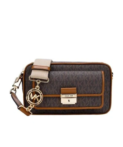 Michael Kors Classic Logo Print Pocket Design Camera Shoulder Bag In Black