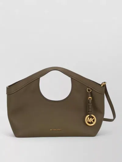 Michael Kors Clutch Bag Gold Tone Hardware Handle Strap In Green