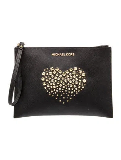 Pre-owned Michael Kors Clutch In Black