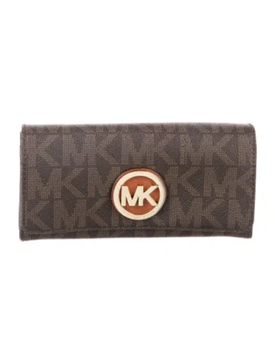 Pre-owned Michael Kors Clutch In Brown