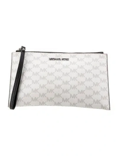 Pre-owned Michael Kors Clutch In Gray