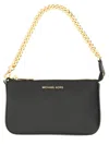 Michael Kors Chain Strap Jet Set Clutch In Black