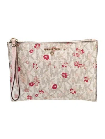 Pre-owned Michael Kors Clutch In Neutral