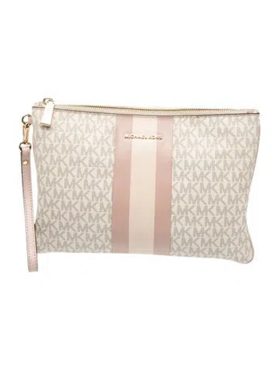 Pre-owned Michael Kors Clutch In Neutral