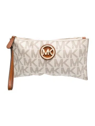 Pre-owned Michael Kors Clutch In Neutral