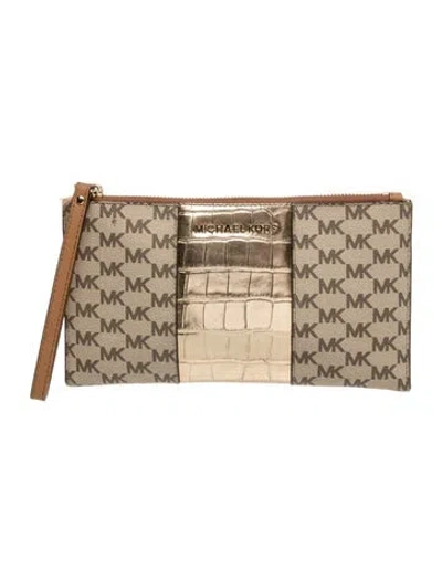 Pre-owned Michael Kors Clutch In Neutrals
