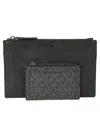 Michael Kors Hudson Logo Document Holder In Black