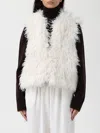 Michael Kors Fur Coat  Woman Color White In White