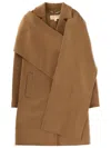 Michael Kors Coat With Scarf In Brown