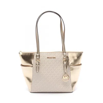 Pre-owned Michael Kors Coated Canvas Leather Tote Bag () In Multi