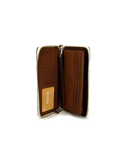 Michael Kors Coated Canvas Wallet In Beige
