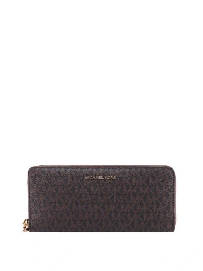 MICHAEL KORS COATED CANVAS WALLET WITH ALL-OVER MONOGRAM