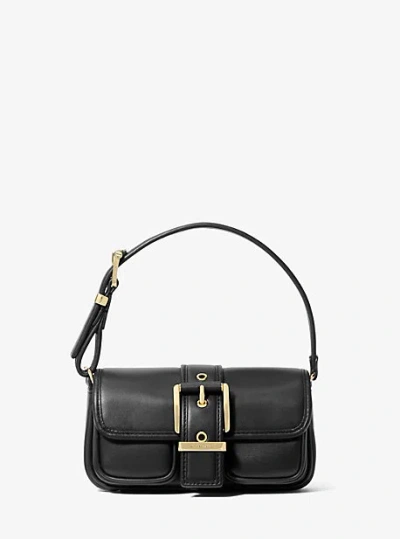 Michael Kors Colby Extra-small Leather Shoulder Bag In Black