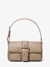Michael Kors Colby Medium Leather Shoulder Bag In Natural
