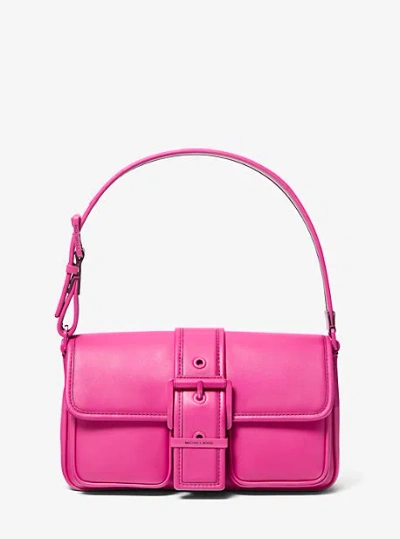 Michael Kors Colby Medium Leather Shoulder Bag In Pink