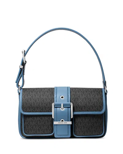 Michael Kors Colby Medium Shoulder Bag In Blue