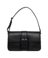 Michael Kors Colby Buckle Flap Shoulder Bag In Black