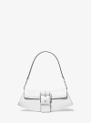 Michael Kors Colby Small Leather Convertible Clutch In White