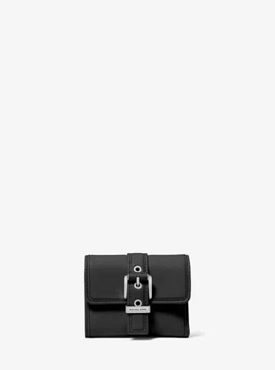 Michael Kors Colby Small Leather Tri-fold Wallet In Black