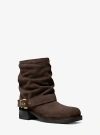 Michael Kors Colby Suede Ankle Boot In Brown