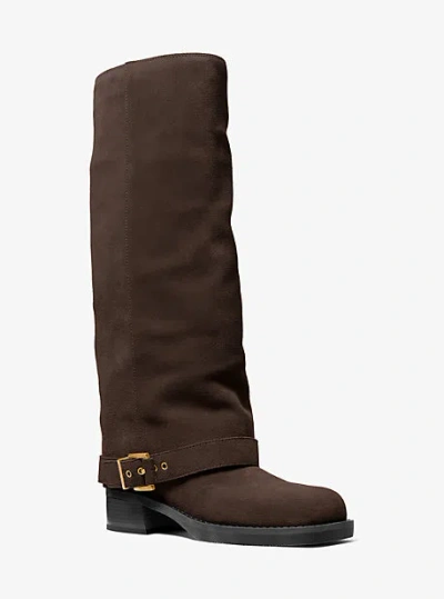 Michael Kors Colby Suede Boot In Brown