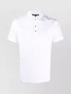 Michael Kors Collar Short Sleeve Polo Shirt In White