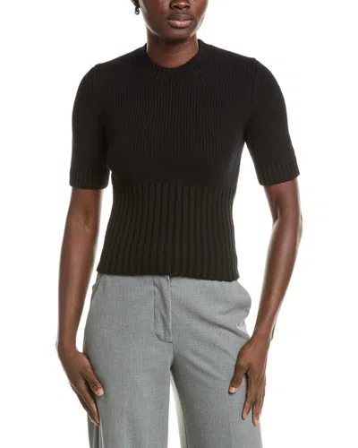 Michael Kors Collection 100% Cashmere Crewneck Sweater In Black
