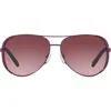Michael Kors Collection 59mm Aviator Sunglasses In Plum/burgundy Gradient
