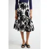 Michael Kors Collection Abstract Floral Print Dance Skirt In Multi