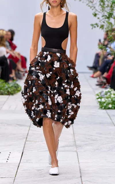 Michael Kors Collection Alessandra Clean Waist Belt In Black