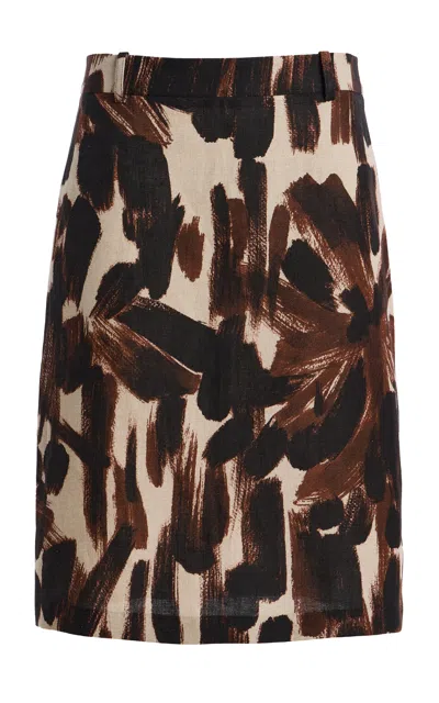 Michael Kors Collection A-line Cotton Knee-length Skirt In Multi