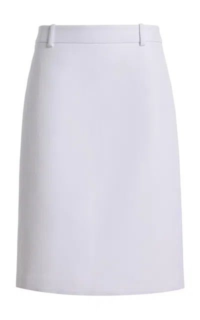 Michael Kors Collection A-line Cotton-blend Midi Skirt In White