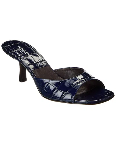 Michael Kors Collection Anita Runway Croc-embossed Leather Sandal