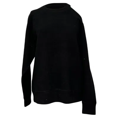 Pre-owned Michael Kors Collection Asymmetric Cutout Sweatshirt In Black Cotton
