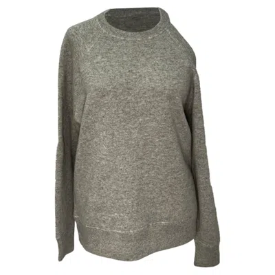 Pre-owned Michael Kors Collection Asymmetric Cutout Sweatshirt In Grey Cotton In Gray