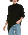 Michael Kors Collection Asymmetrical Hem Cashmere Sweater In Black