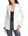 Michael Kors Collection Crepe Sable Cutaway Jacket In White