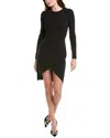 Michael Kors Collection Barathea Wool-blend Sheath Dress In Black
