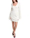 Michael Kors Collection Barathea Wool-blend Sheath Dress In White